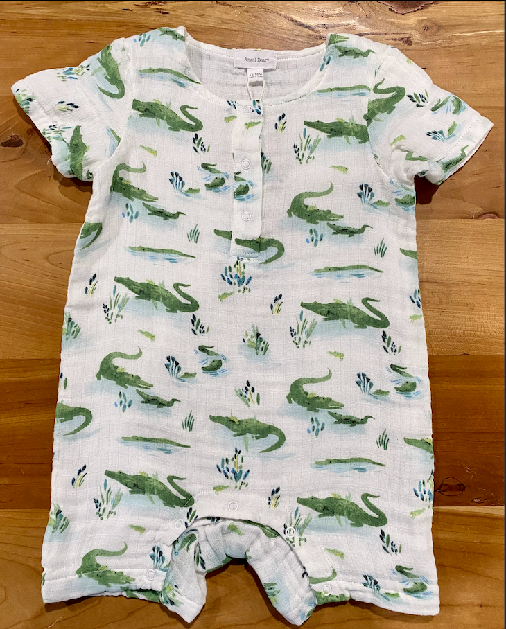 Alligator Short Sleeve Romper 12 - 18 m