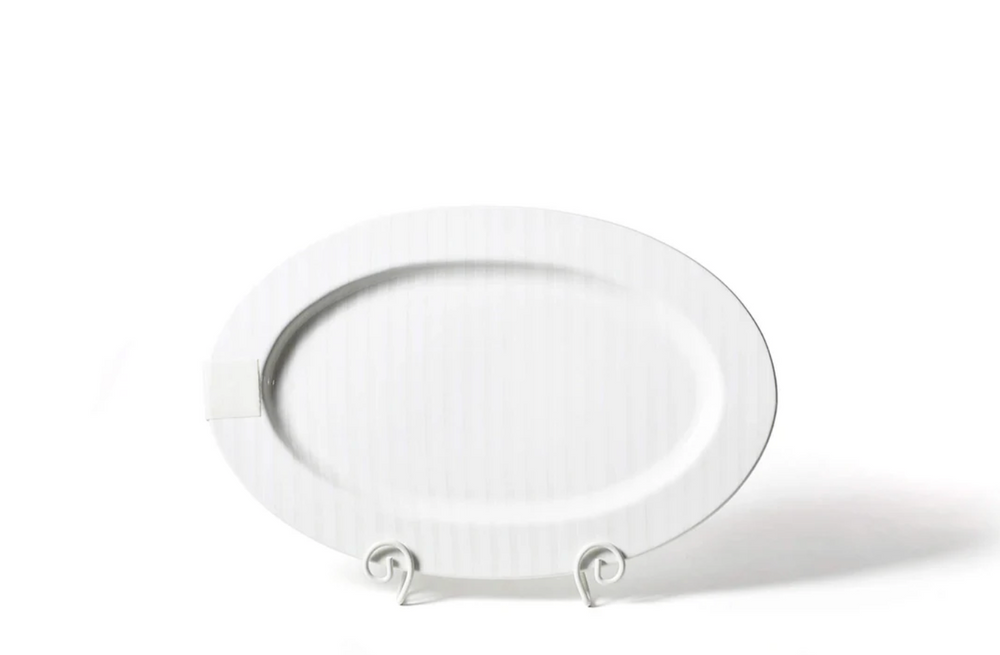 White Stripe Big Entertaining Oval Platter