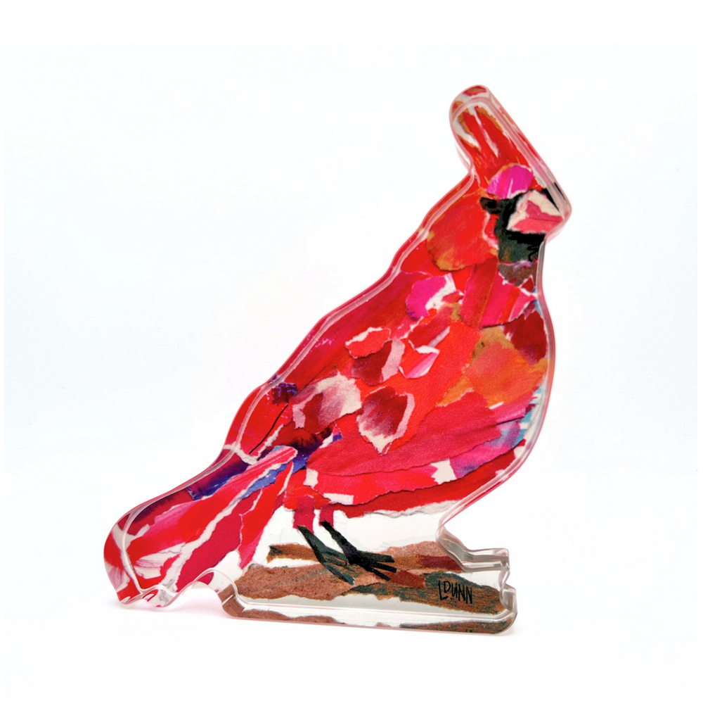 VISITING CARDINAL ACRYLIC BLOCK