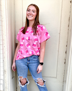 Pink Sequin Candy Corn Tee