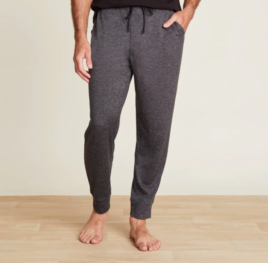 Malibu Collection Men's Butter Chic Knit Heavy Jogger - Heathered Carbon