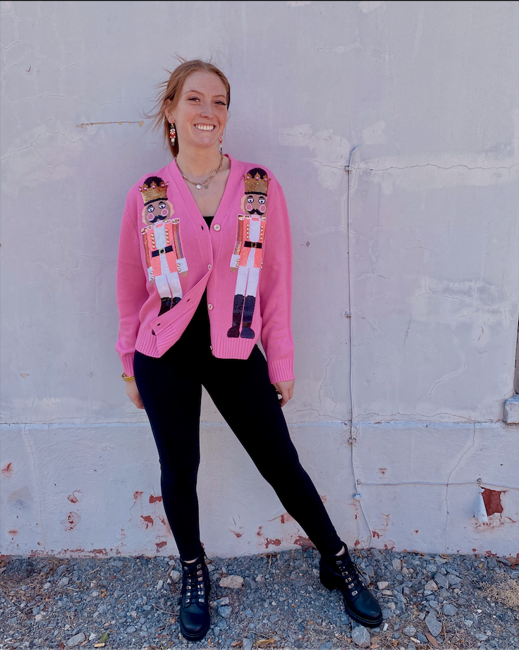 
            
                Load image into Gallery viewer, Pink Nutcracker Cardigan
            
        