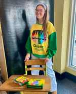 Green & Yellow Queen Colors Crayons Sweatshirt