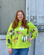 Lime Green Halloween Dogs Sweatshirt