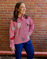 Licensed Arkansas Striped Button Down