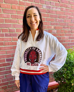 Licensed Arkansas Striped Collar Circular Mascot Sweatshirt