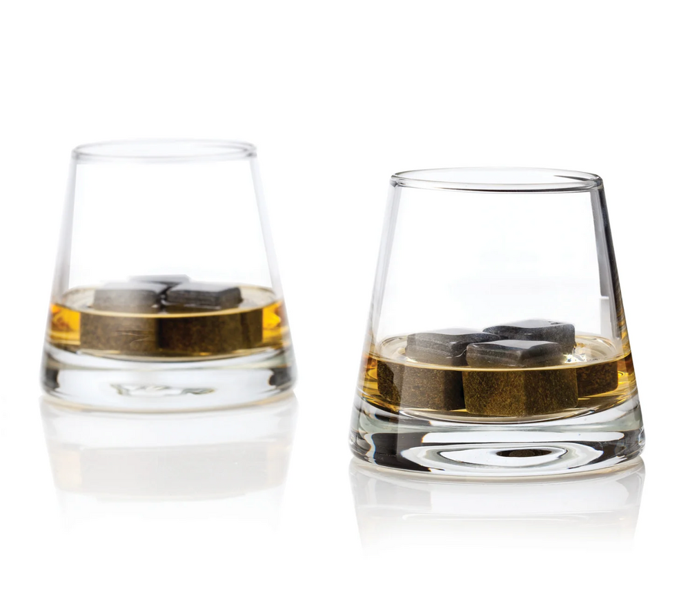 8-PIECE GLACIER ROCKS SOAPSTONE CUBE AND TUMBLER SET