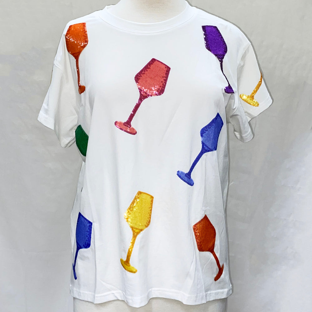 
            
                Load image into Gallery viewer, Rainbow Wine Glasses T-Shirt
            
        