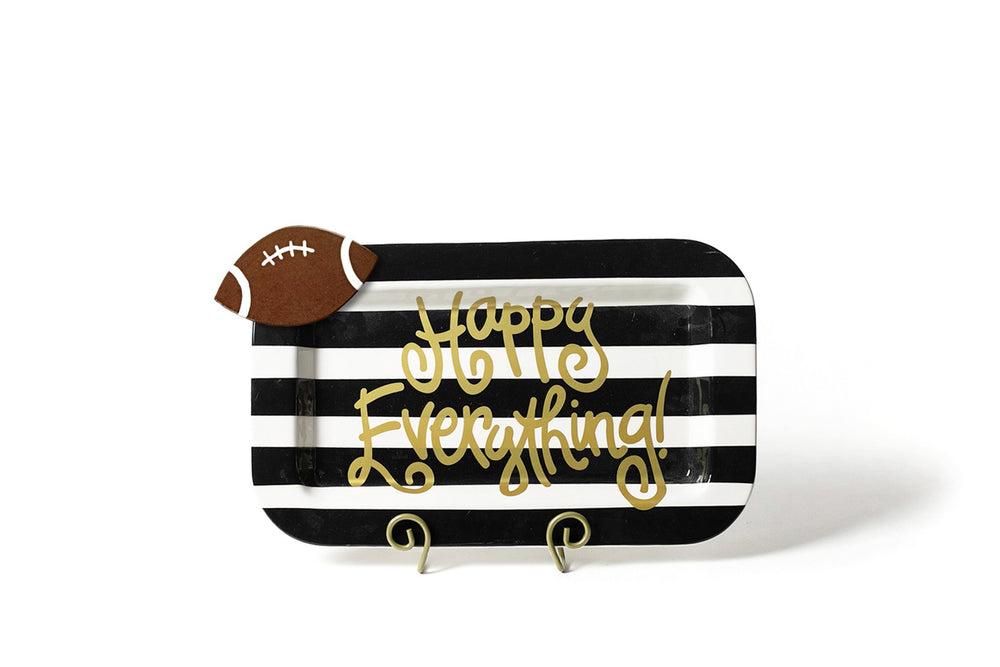 Black Stripe Mini Happy Everything! Rectangle Platter